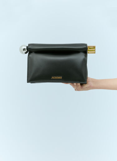 Jacquemus La Pochette Rond Carré Clutch Black jac0256054