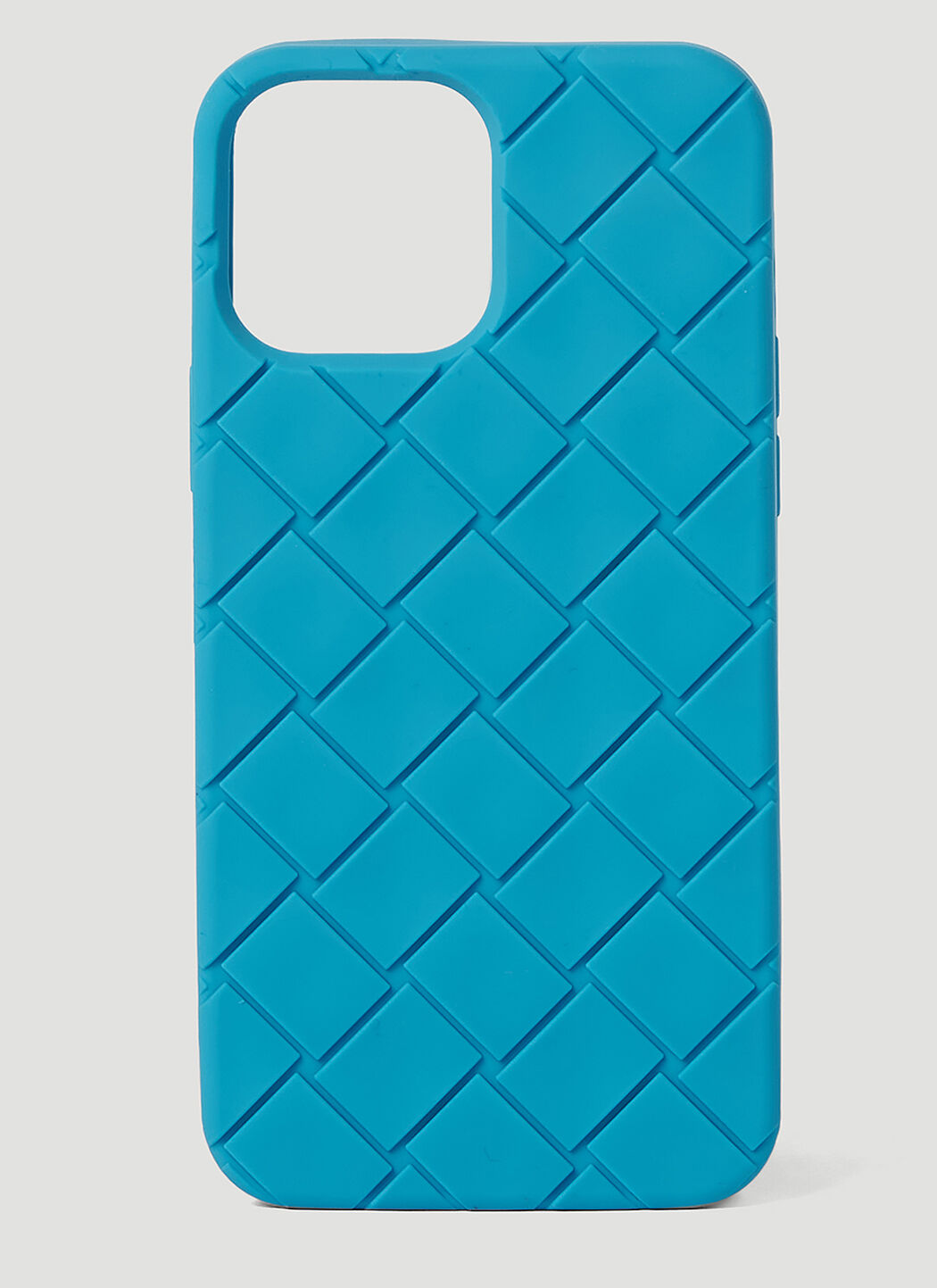 Bottega Veneta Intrecciato Iphone 13 Pro Rubber Phone Case In Blue