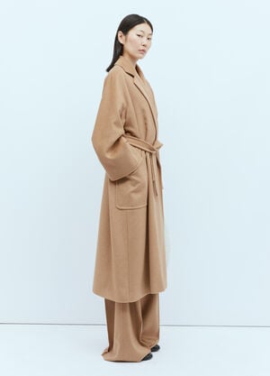 Max Mara Wool Robe Coat Brown max0254057