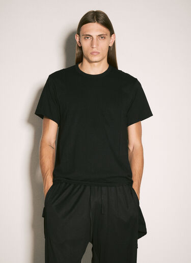 Comme des Garçons Homme Plus パネルデザインTシャツ  ブラック hpl0156011