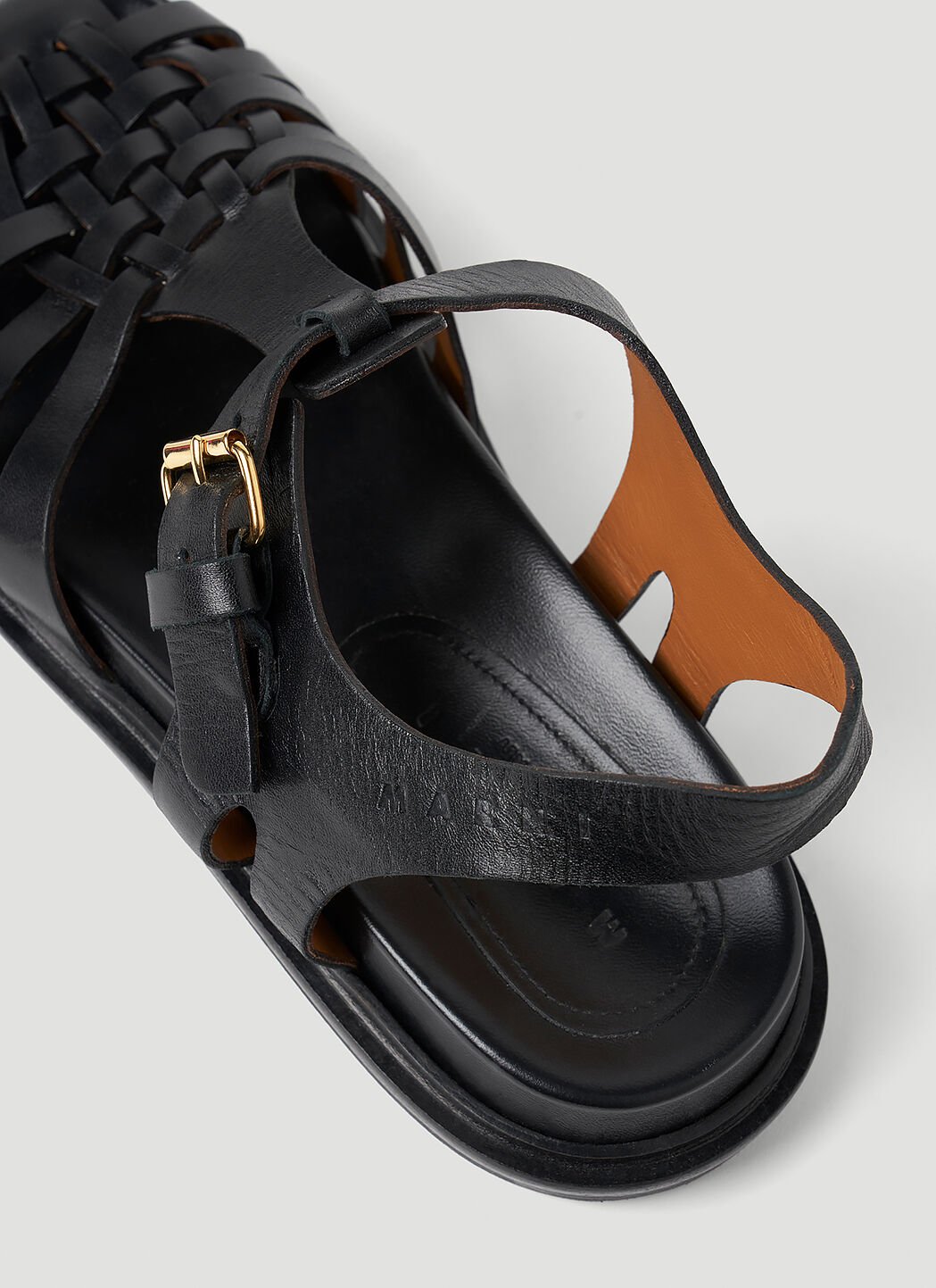 Fussbett Snake-Effect Leather Slingback Sandals By Marni | Moda Operandi | Mens  sandals fashion, Mens leather sandals, Leather shoes men