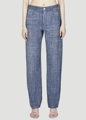 Bottega Veneta Denim Print Pants Blue bov0156006