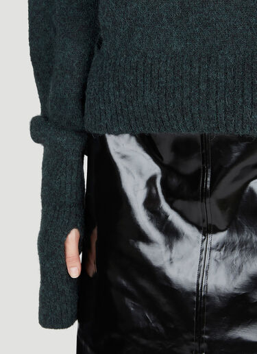 MM6 Maison Margiela Cut Out Sweater Green mmm0253009