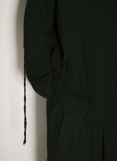 Yohji Yamamoto Cable Knit Sweater Black yoy0158007