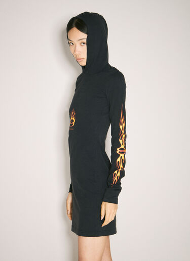 Balenciaga Burning Unity Hooded Dress Black bal0257023