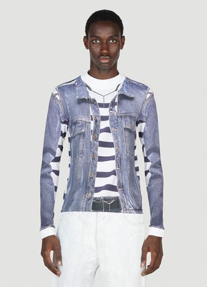 Y/Project x Jean Paul Gaultier Trompe L'Oeil Jacket Top Khaki ypg0152005