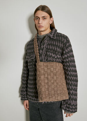 Burberry Handweave Shoulder Bag Khaki bur0155109