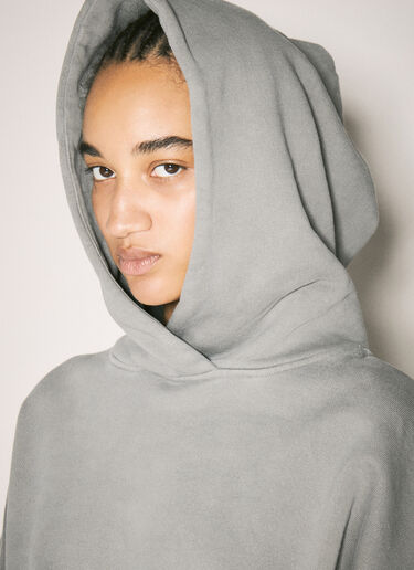 Entire Studios Cropped Heavy Hooded Sweatshirt Grey ent0257001