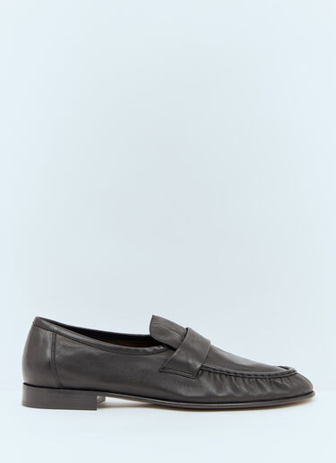 The Row Soft Loafers Black row0154010