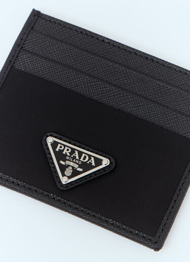 Prada Re-Nylon And Saffiano Leather Cardholder Black pra0158021