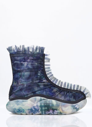 Salomon Ruffle Print Boots Blue sal0358003