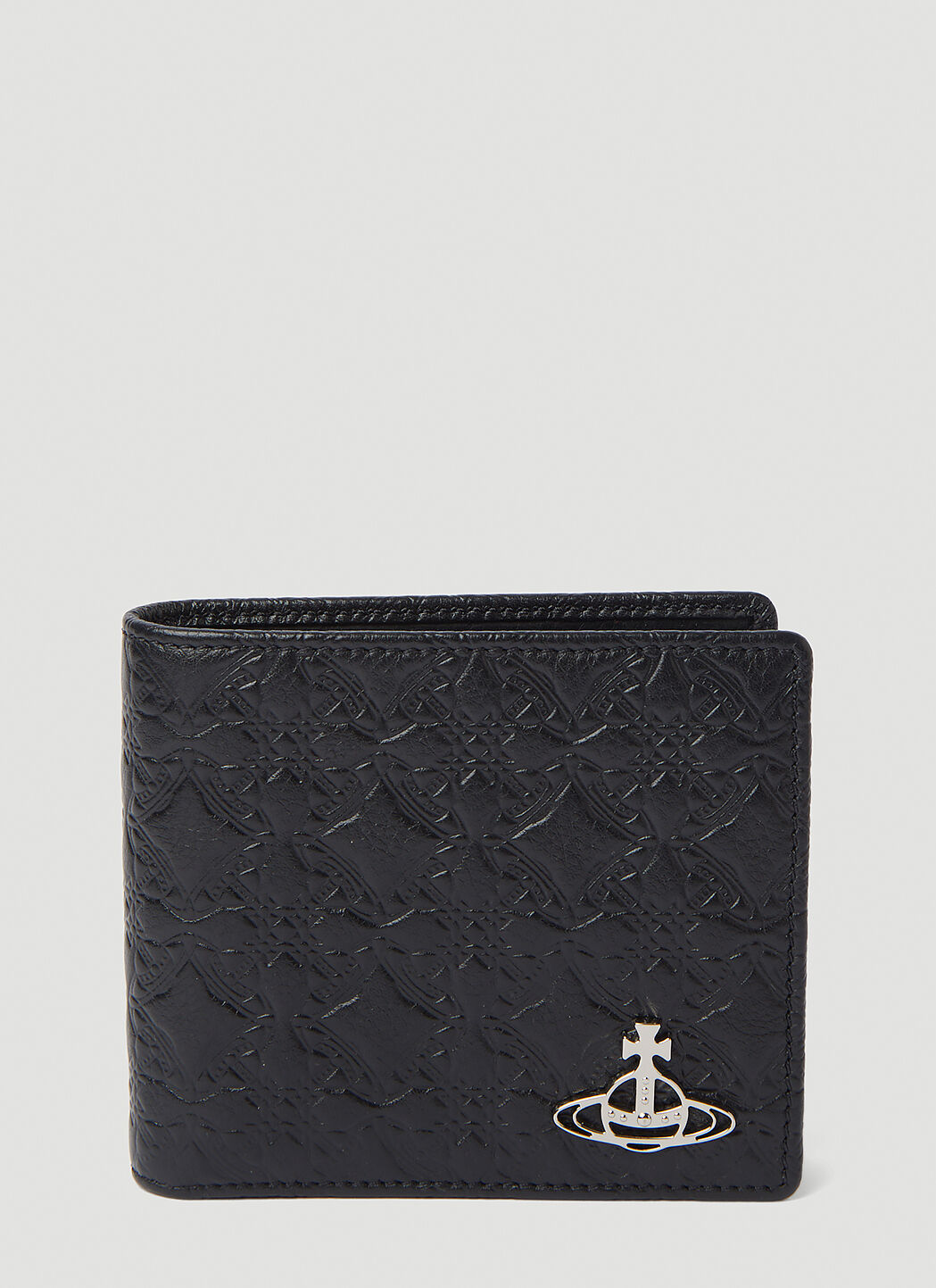 Vivienne Westwood Embossed Bi-Fold Wallet in Black | LN-CC®