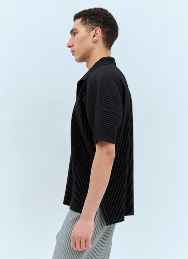 Homme Plissé Issey Miyake Short-Sleeve Pleated Shirt Black hmp0158002