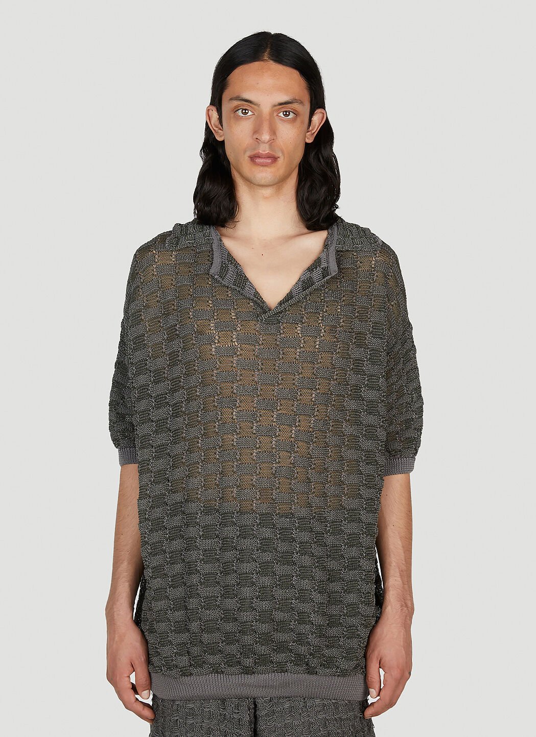 Brain Dead Basket Weave Polo Shirt Multicolour bra0156015