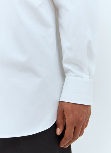 Gucci Double-Collar Poplin Shirt White guc0157006