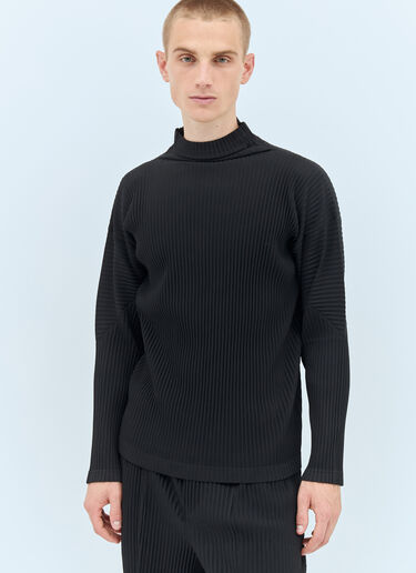 Homme Plissé Issey Miyake Long-Sleeve Pleated Top Black hmp0157021