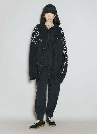 Y-3 Logo Intarsia Cardigan Black yyy0354002