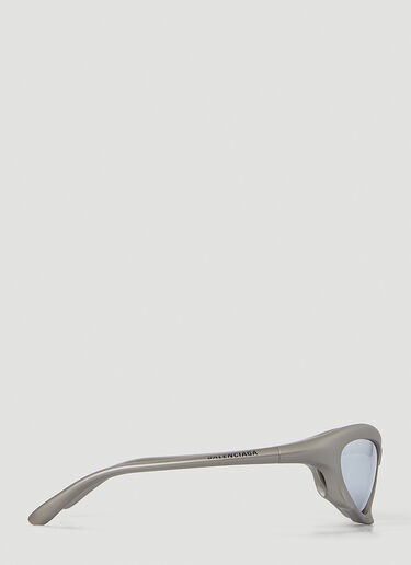 Bat Rectangle Sunglasses in Silver