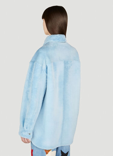 Marni Opal Reversible Leather Jacket Blue mni0253021