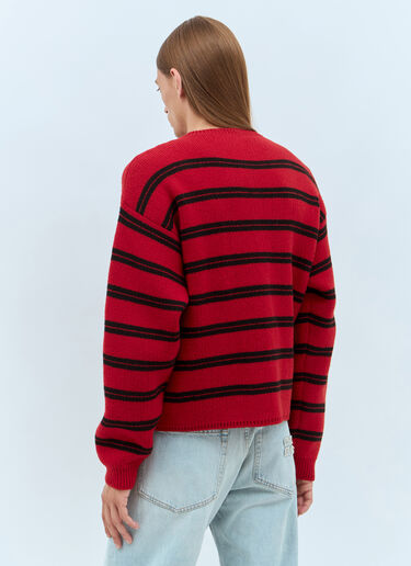 Miu Miu Stripe Cardigan Red miu0358001