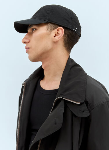 Acne Studios Metal Face-Patch Baseball Cap Black acn0157036