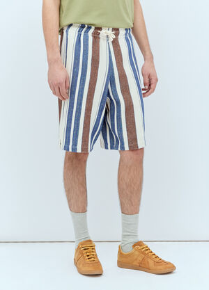 Jil Sander Paul Striped Shorts Black jil0156005