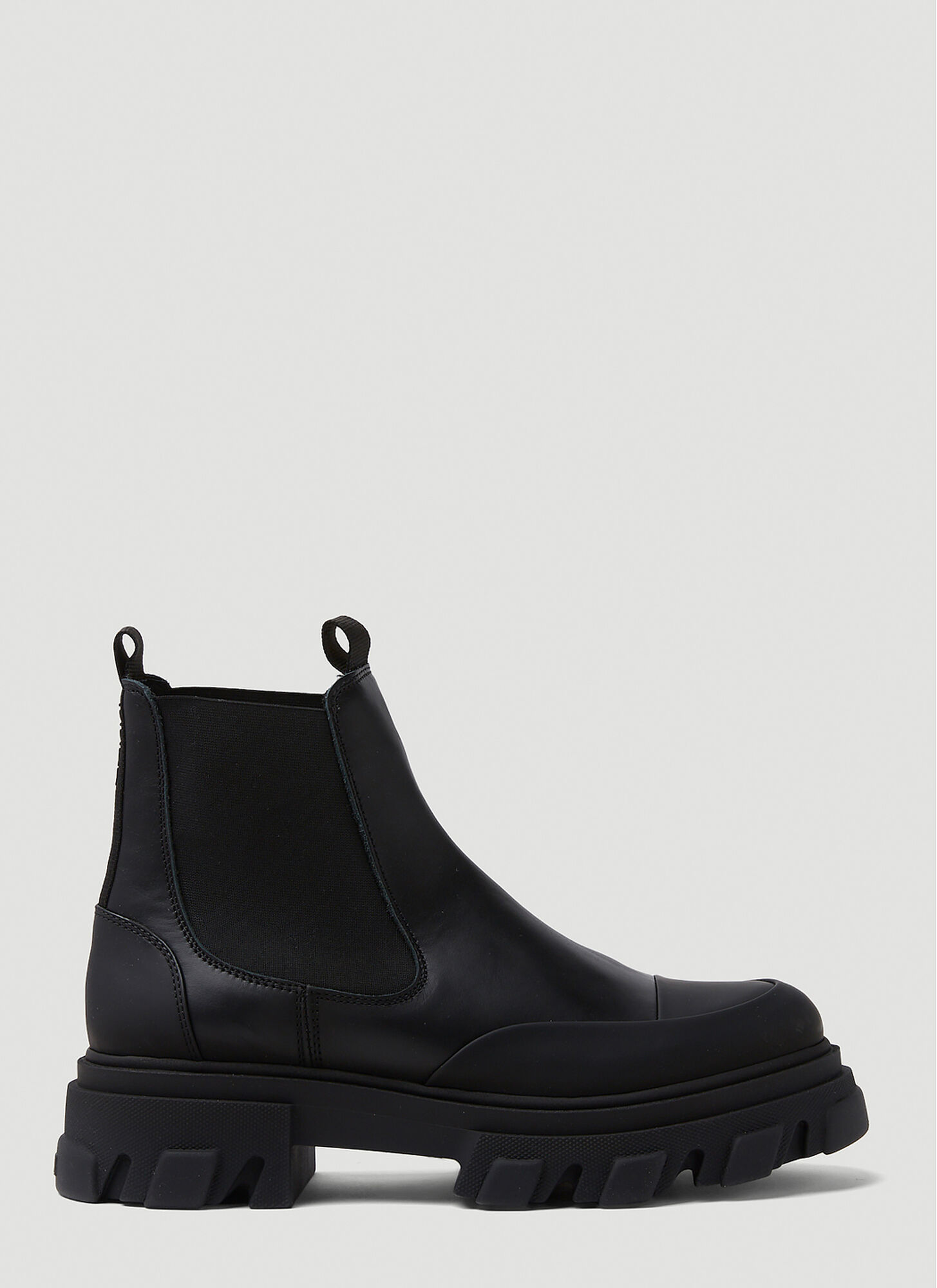 GANNI LEATHER CHELSEA ANKLE BOOTS