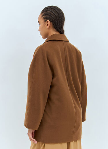 Max Mara Short 101801 Icon Coat Brown max0257007