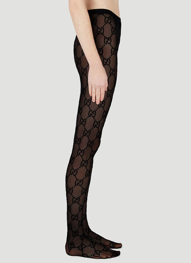 Black tights with bows pattern Gucci