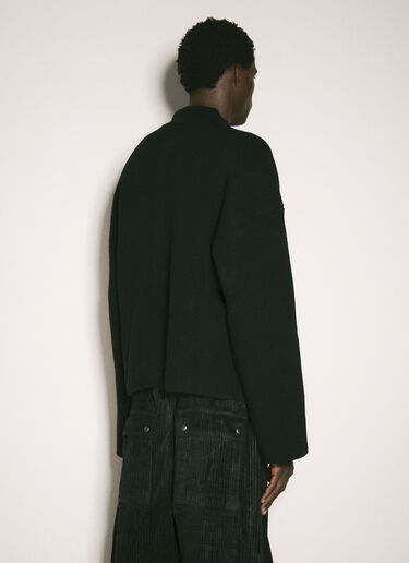 Rick Owens Jacquard Knit Sweater Black ric0158006