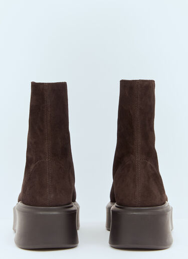 The Row Zipped Boots Brown row0258023