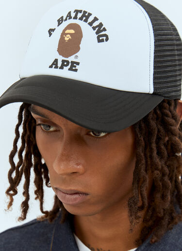 A BATHING APE® カレッジメッシュベースボールキャップ ブラック aba0156012