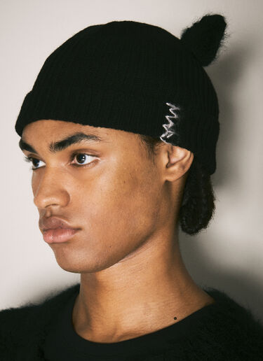 Marni Ears Beanie Hat Black mni0158008