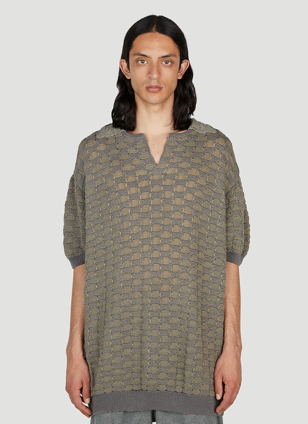 Brain Dead Sphere Knit Polo Shirt Multicolour bra0156015
