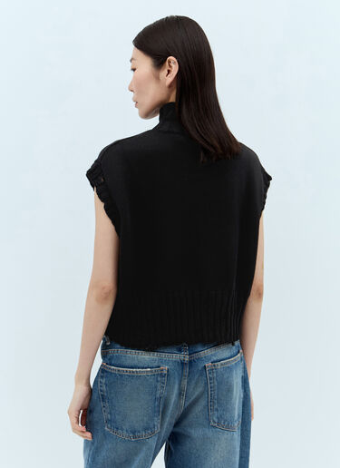Marni High Neck Cropped Sweater Black mni0253025