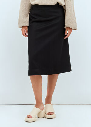 Acne Studios Wool Midi Skirt Beige acn0257016