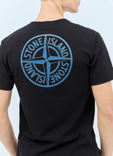 Stone Island Logo Applique T-Shirt Black sto0158053