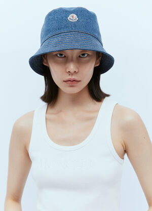 The Row Denim Bucket Hat Cream row0256053