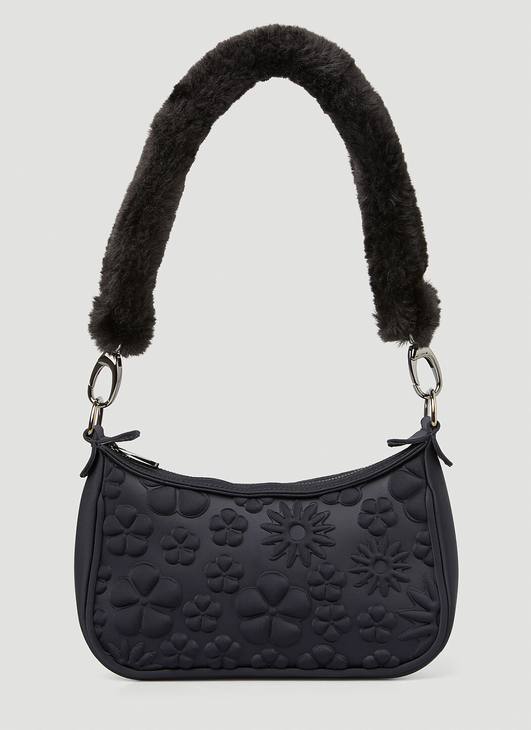 Paula Canovas del Vas Black Carmen Embossed Mini Shoulder Bag | LN-CC®