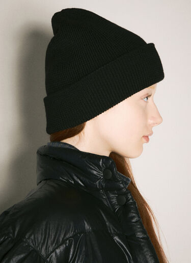 Our Legacy Wool Knit Beanie Hat Black our0358010