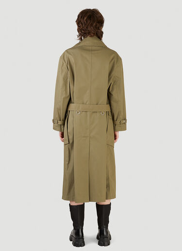 Burberry Oversized Trench Coat Green bur0245003