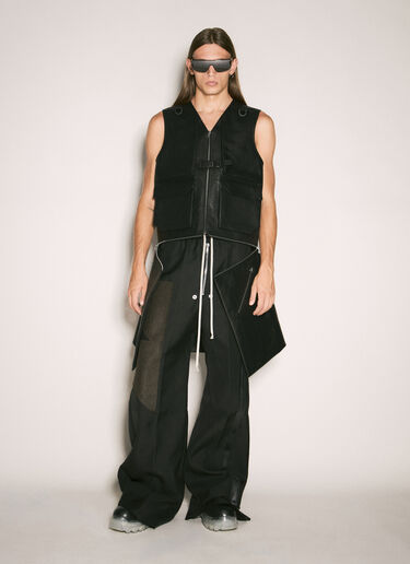 Rick Owens 工装皮革背心  黑色 ric0158001