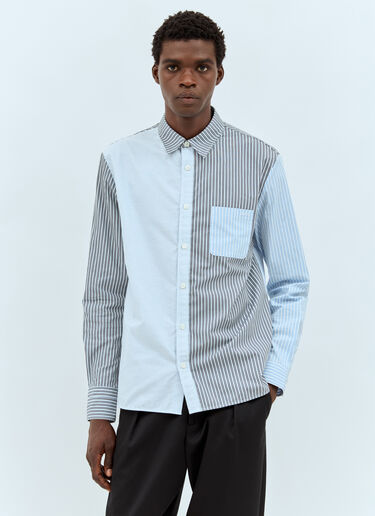 A.P.C. Erwann Striped Shirt Blue apc0157002