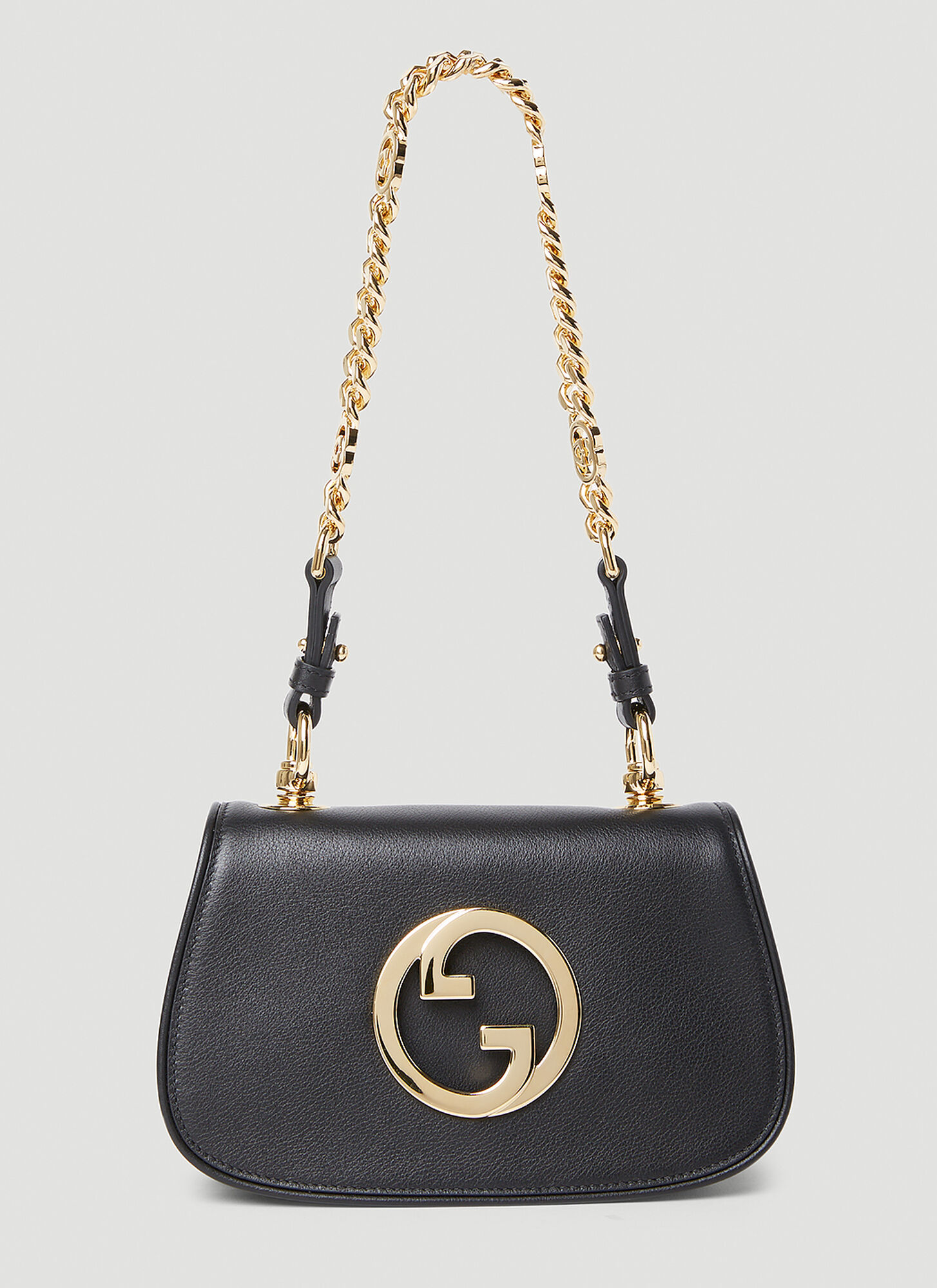 Shop Gucci Blondie Mini Shoulder Bag In Black