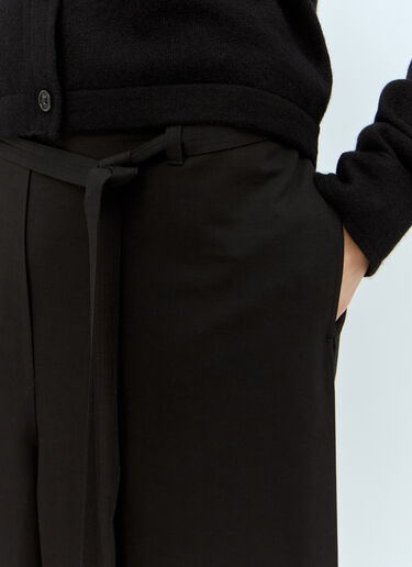 TOTEME Tie-Waist Pants Black tot0257018