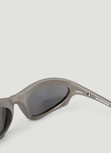 Bat Rectangle Sunglasses in Silver