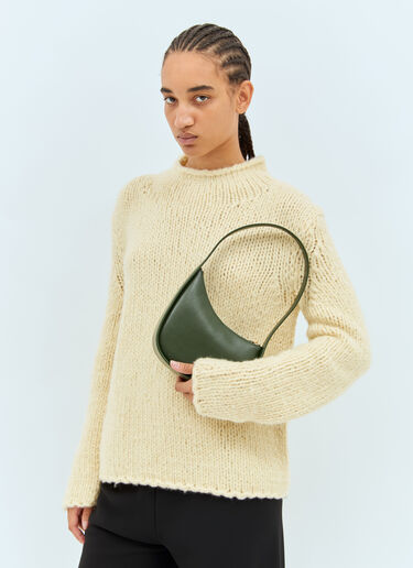 The Row Half Moon Shoulder Bag Green row0258038