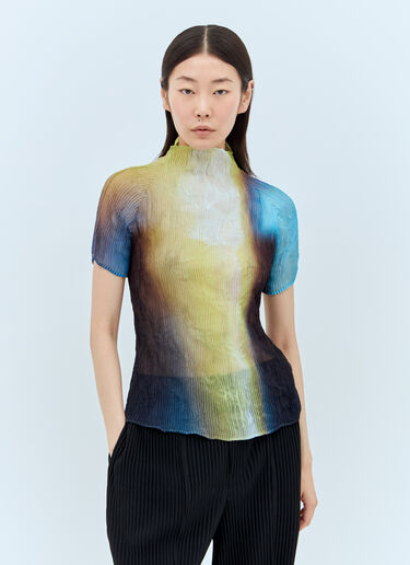 Issey Miyake Light Leak Chiffon Twist Top Multicolour ism0257002