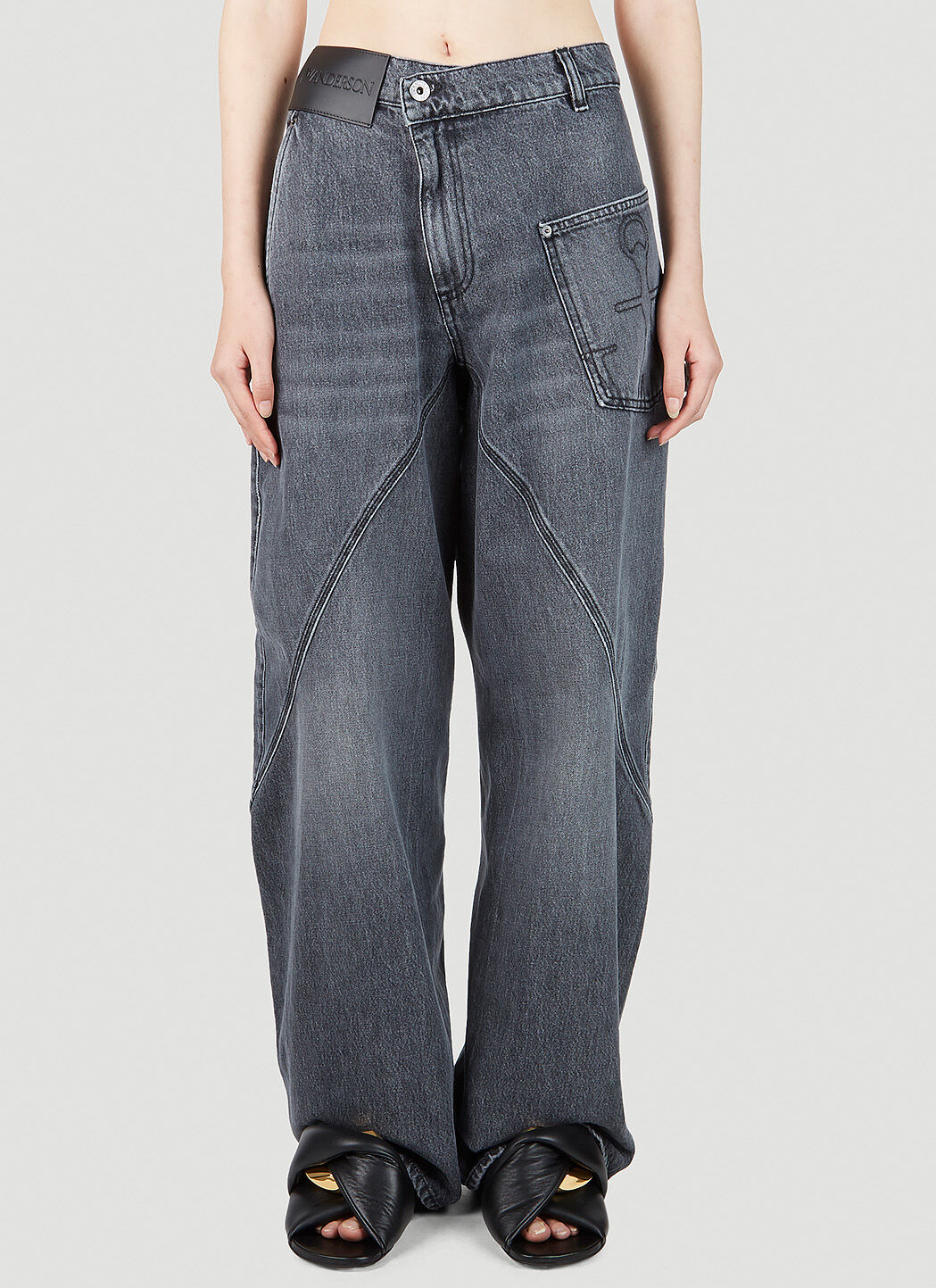 JW Anderson Twisted Workwear Jeans Grey jwa0251017