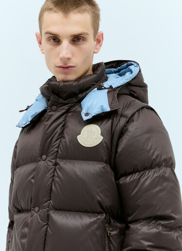 Moncler 사이클론 2-In-1 다운 재킷 브라운 mon0157014